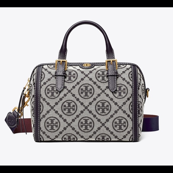 Tory Burch Handbags - T MONOGRAM JACQUARD BARREL- Slightly used, no scratches. In perfect conditions.
